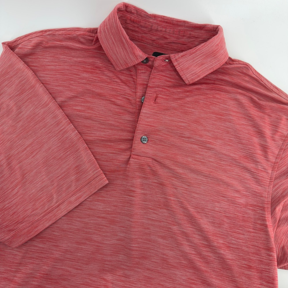 FootJoy Mens Red Space Dye ProDry Performance Golf Polo Shirt Size Medium